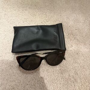 Quay Australia Black and Brown Sunglasses with Case